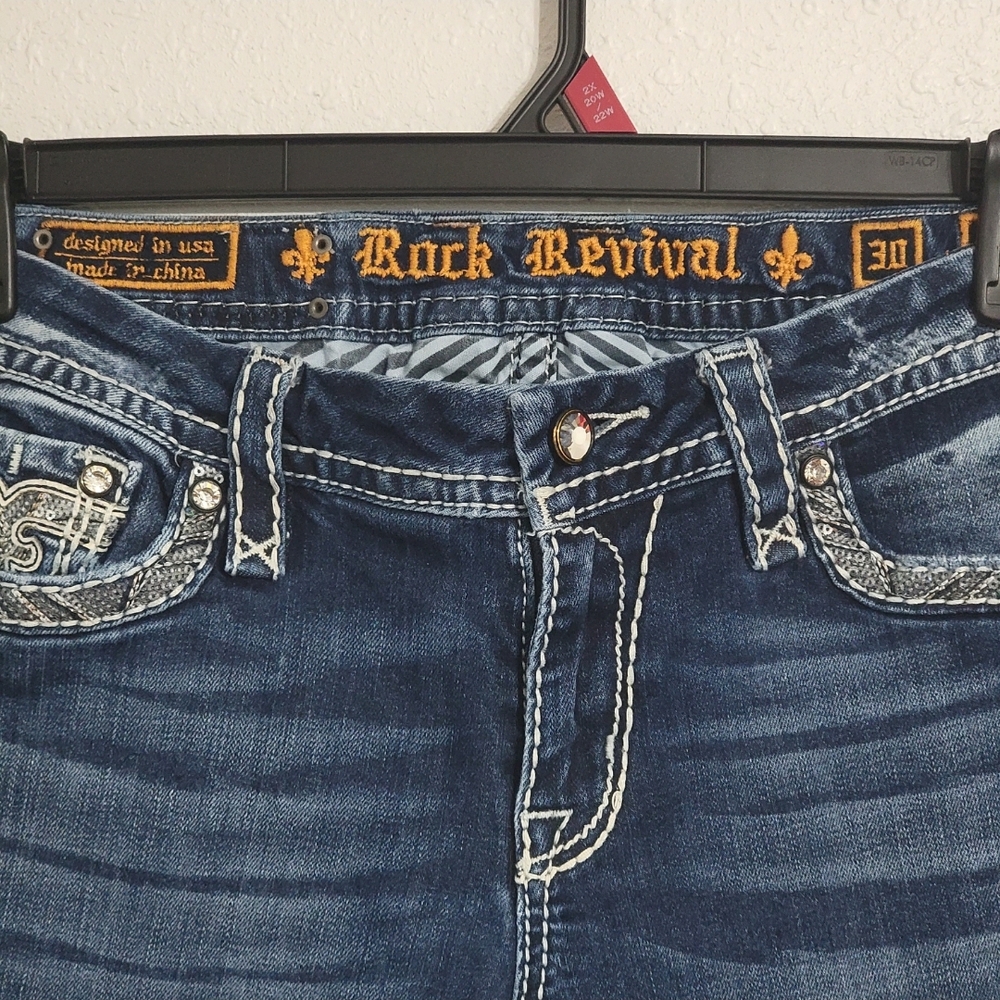 Rock Revival Women's Jeans Size 30 Jazlyn - Picture 5 of 11